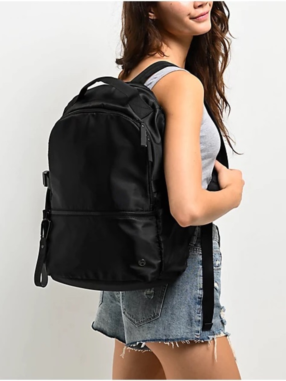 BearPaw Black Nylon Casual Backpack